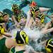 The Huron team huddles together and cheers before the game against Mason on Friday, May 10. Daniel Brenner I AnnArbor.com